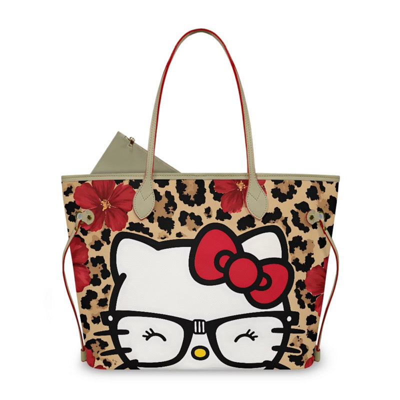 RED HK CHEETAH TOTE BAG (pre-order)