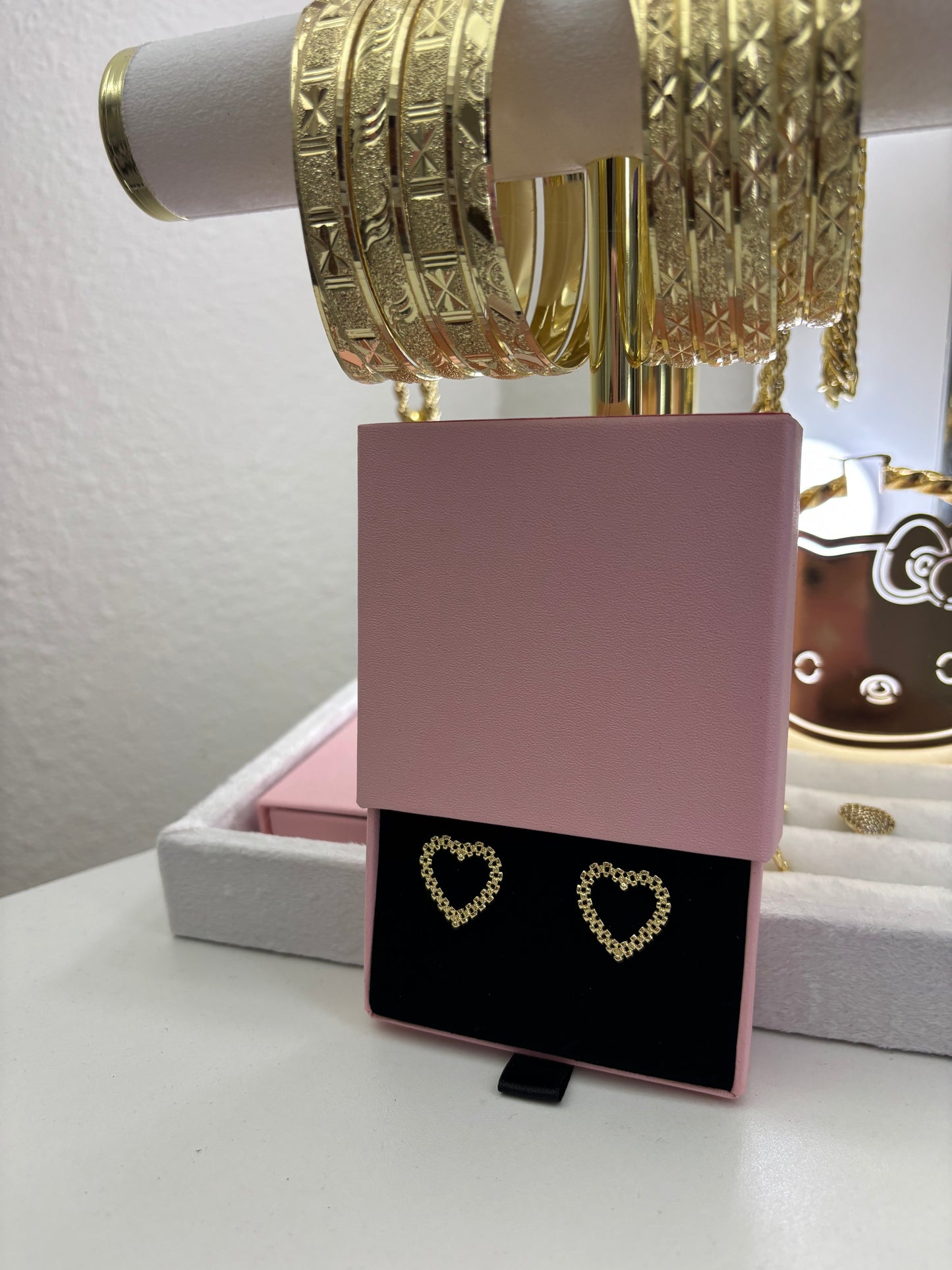 HEART ROLEX EARRINGS