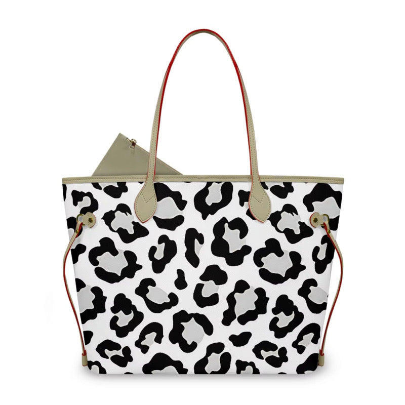 BLACK & WHITE CHEETAH TOTE BAG (pre-order)