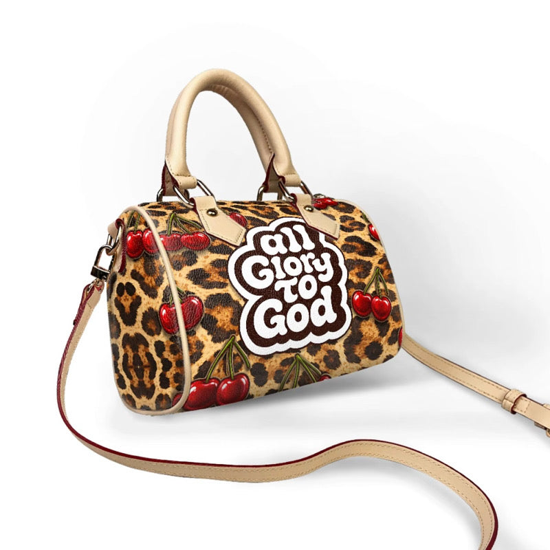 ALL GLORY TO GOD CHERRY PURSE (pre-order)