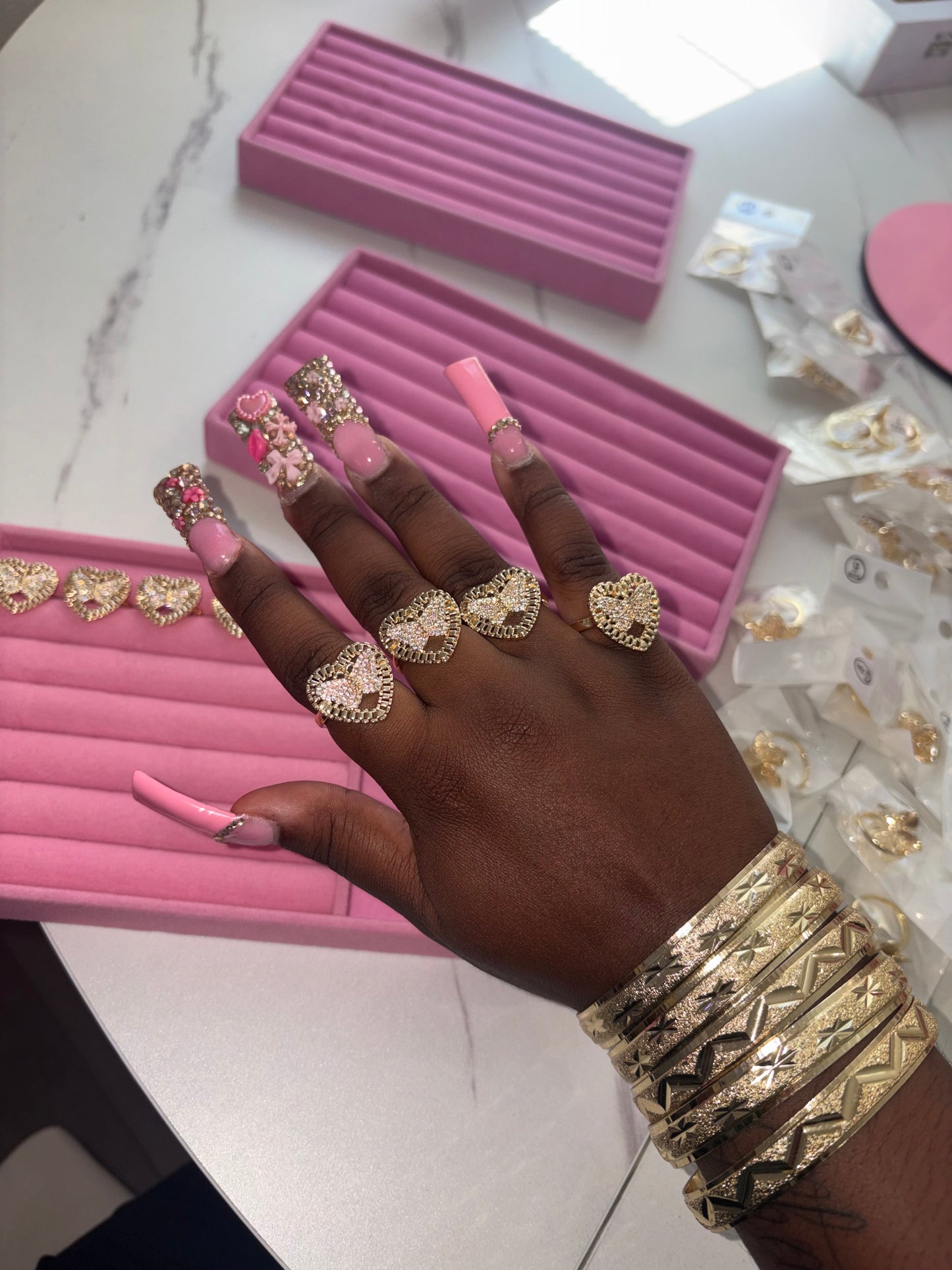 BUTTERFLY HEART ROLEX RING