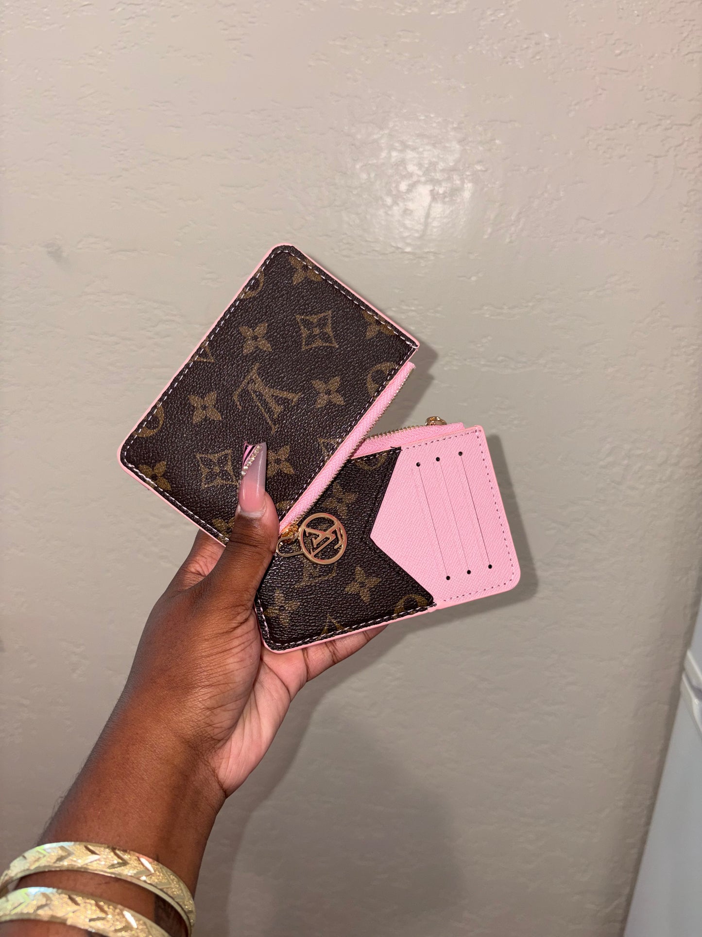 PINK/BROWN LV WALLET