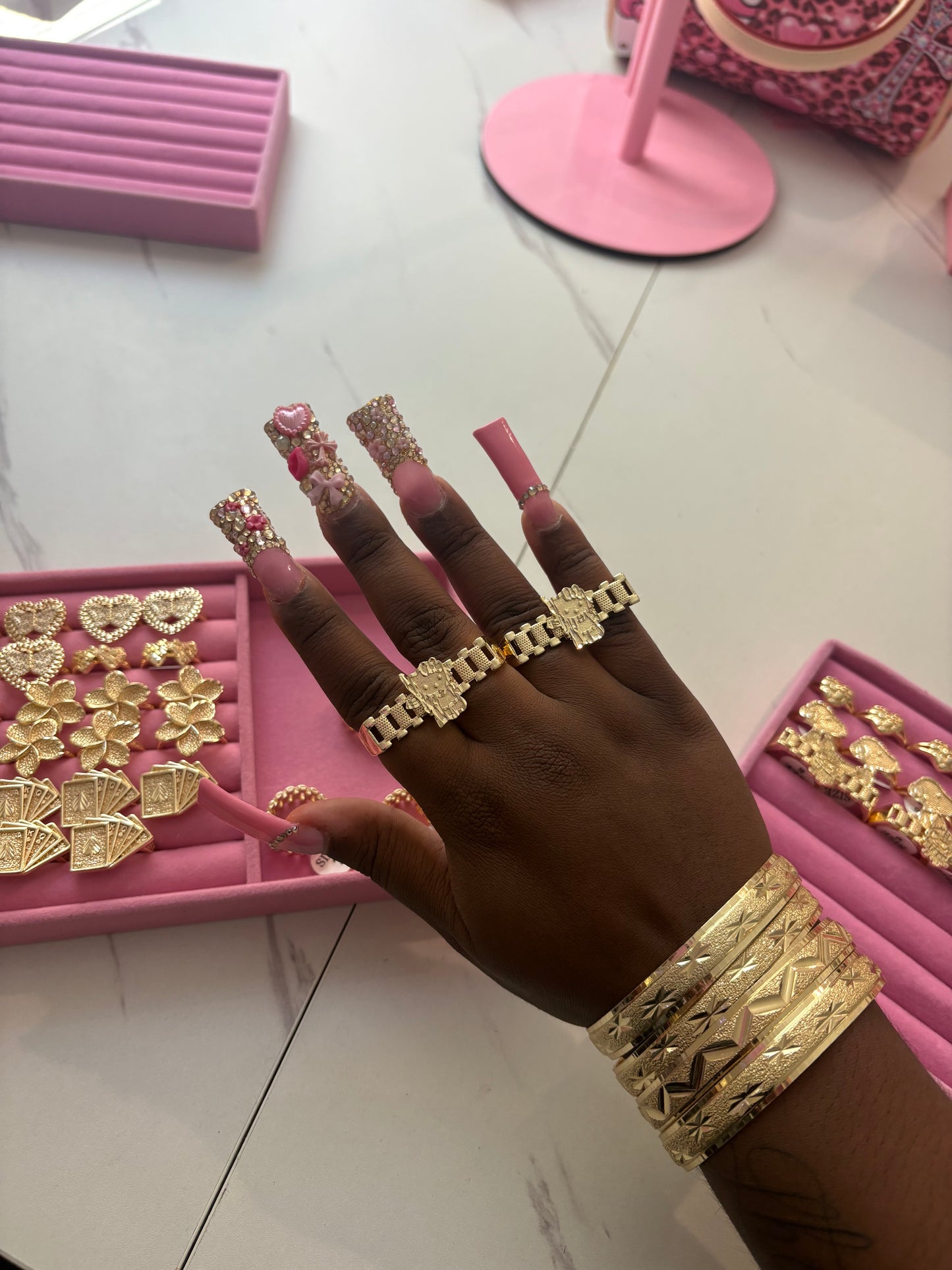 HK AK DOUBLE FINGER RING