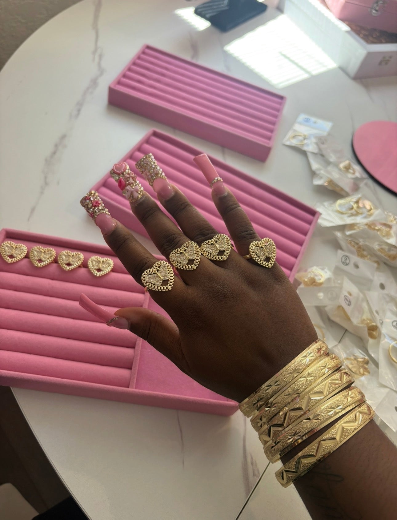 BUTTERFLY HEART ROLLIE RING