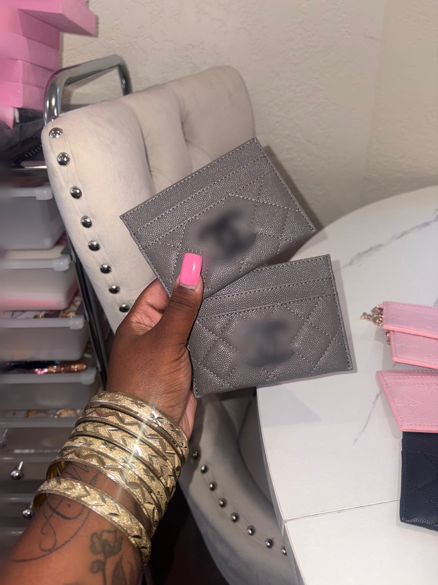 GREY CC CARD HOLDER