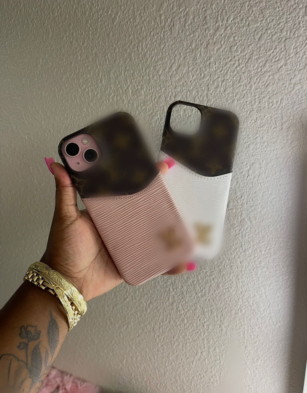PINK/WHITE LUXE CASE (pre-order)
