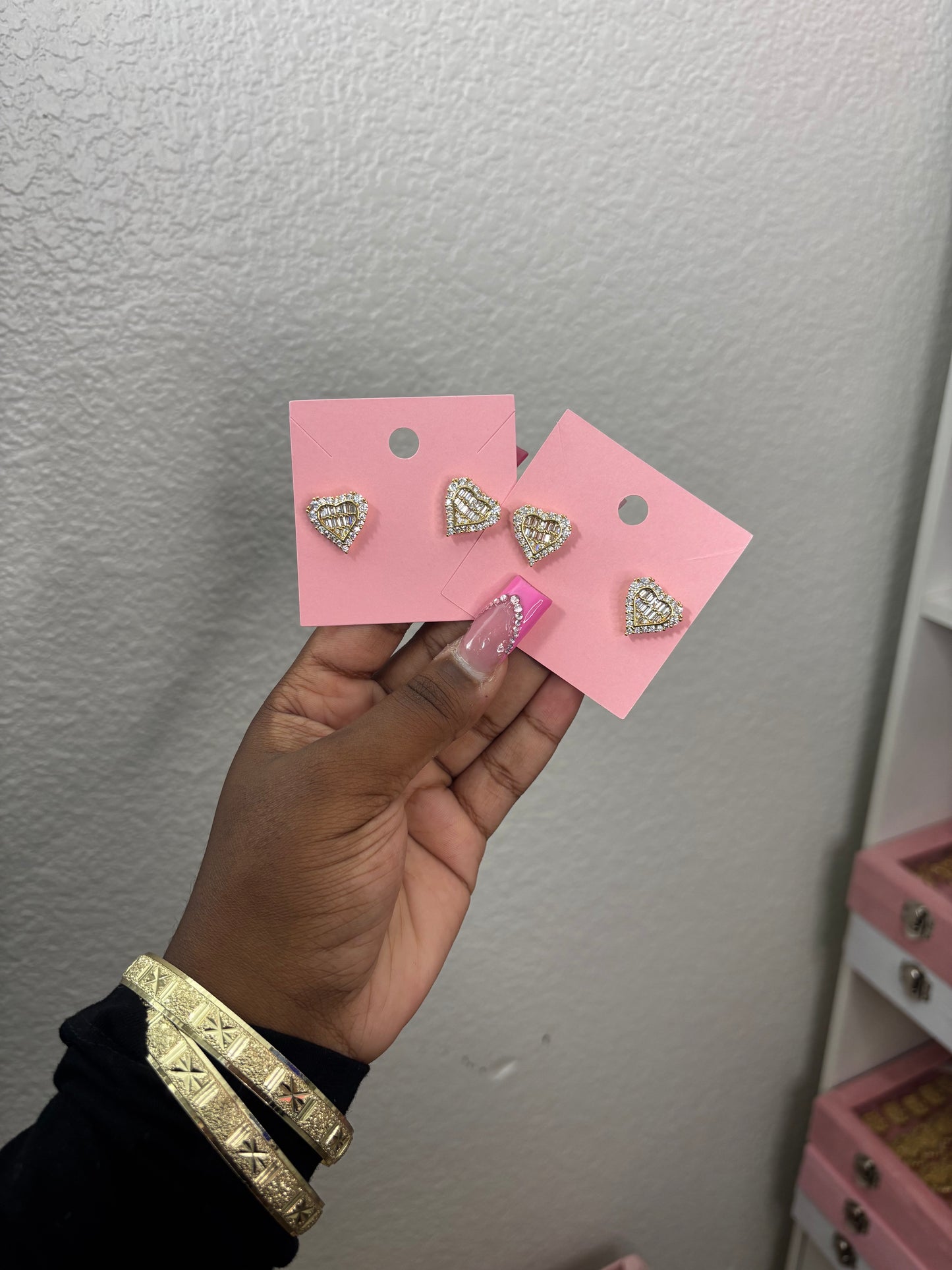 HEART BLING STUDS