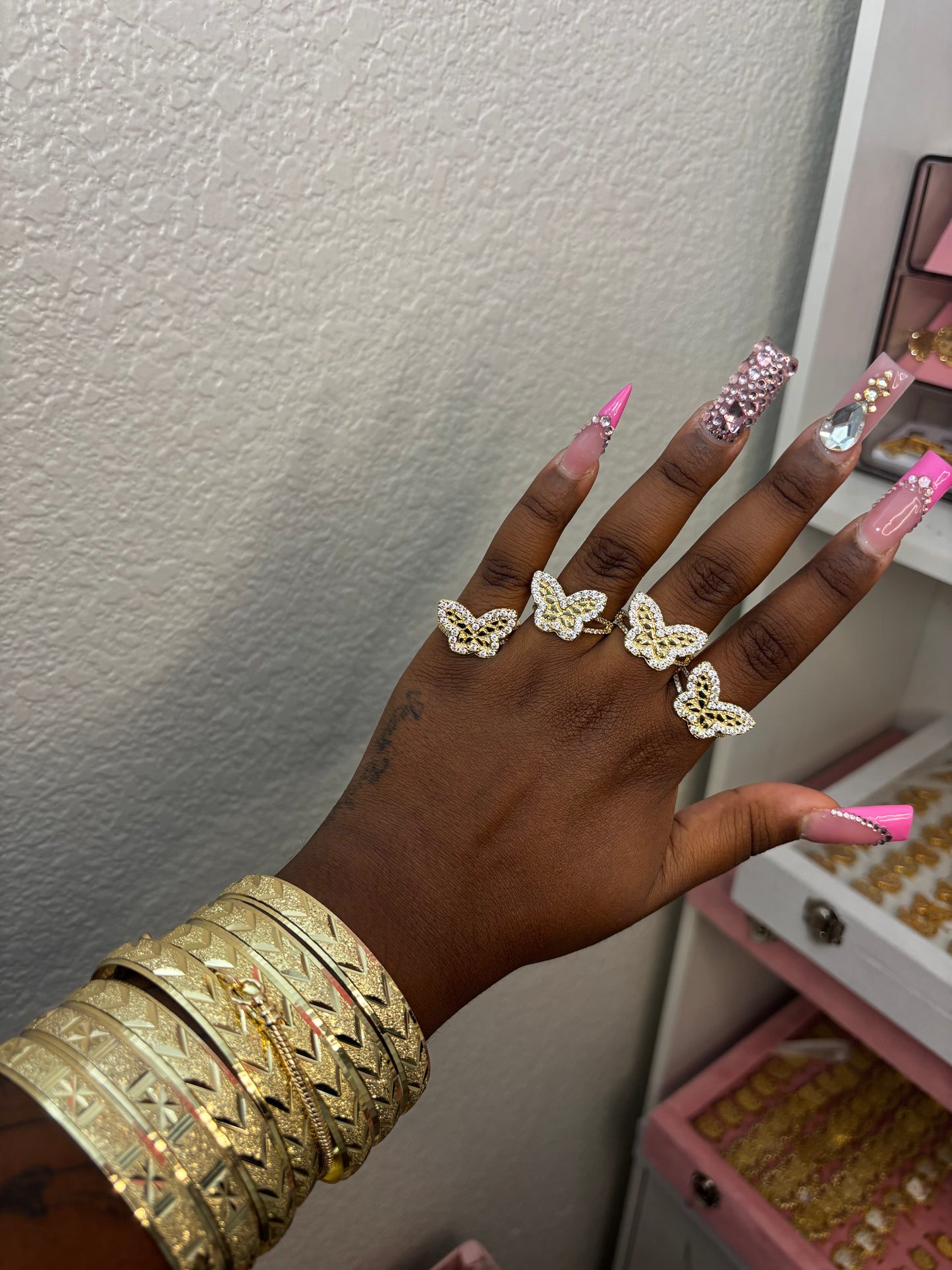 BLING BUTTERFLY RING