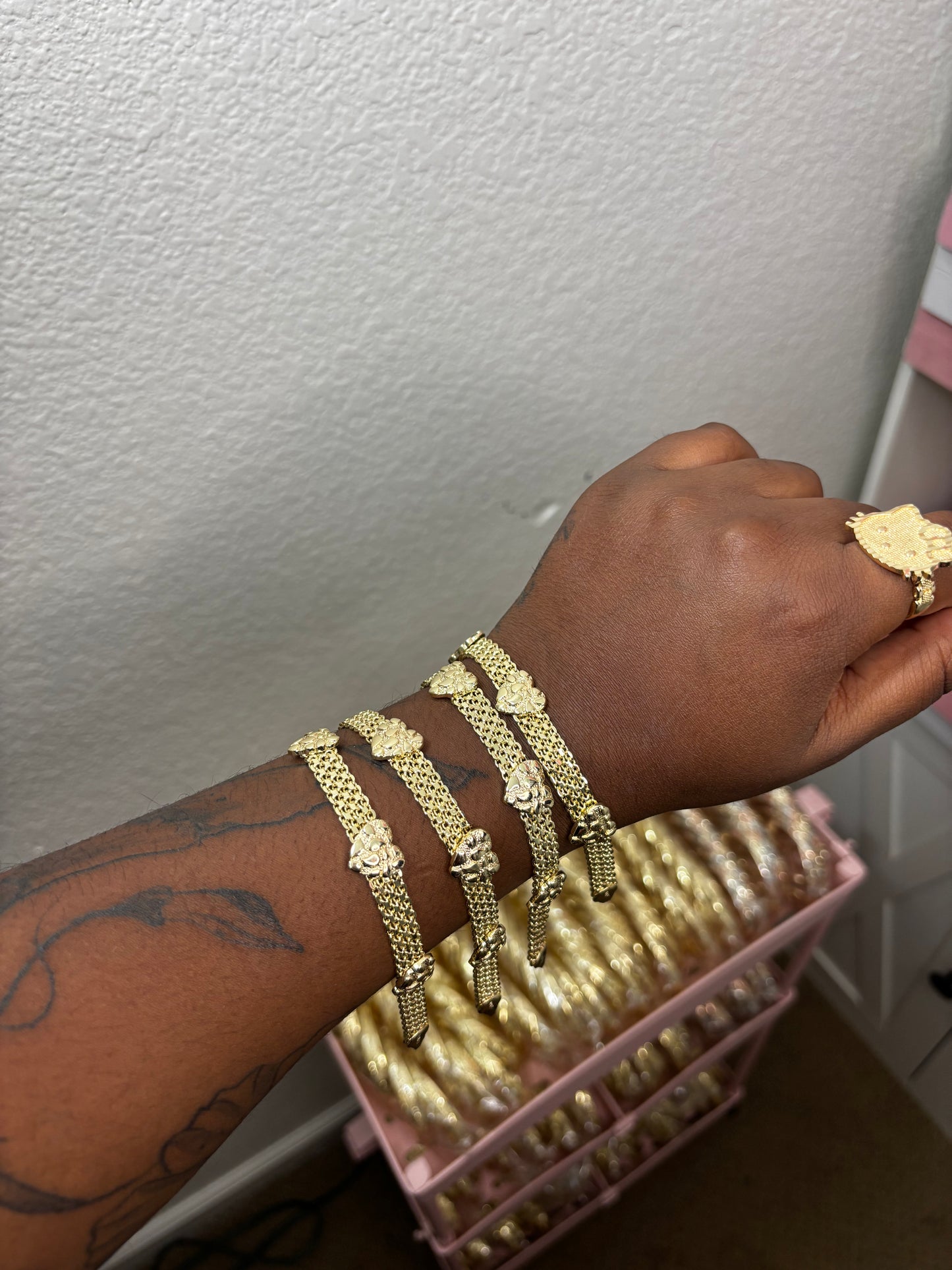 MULTI HEART NUGGET BRACELET