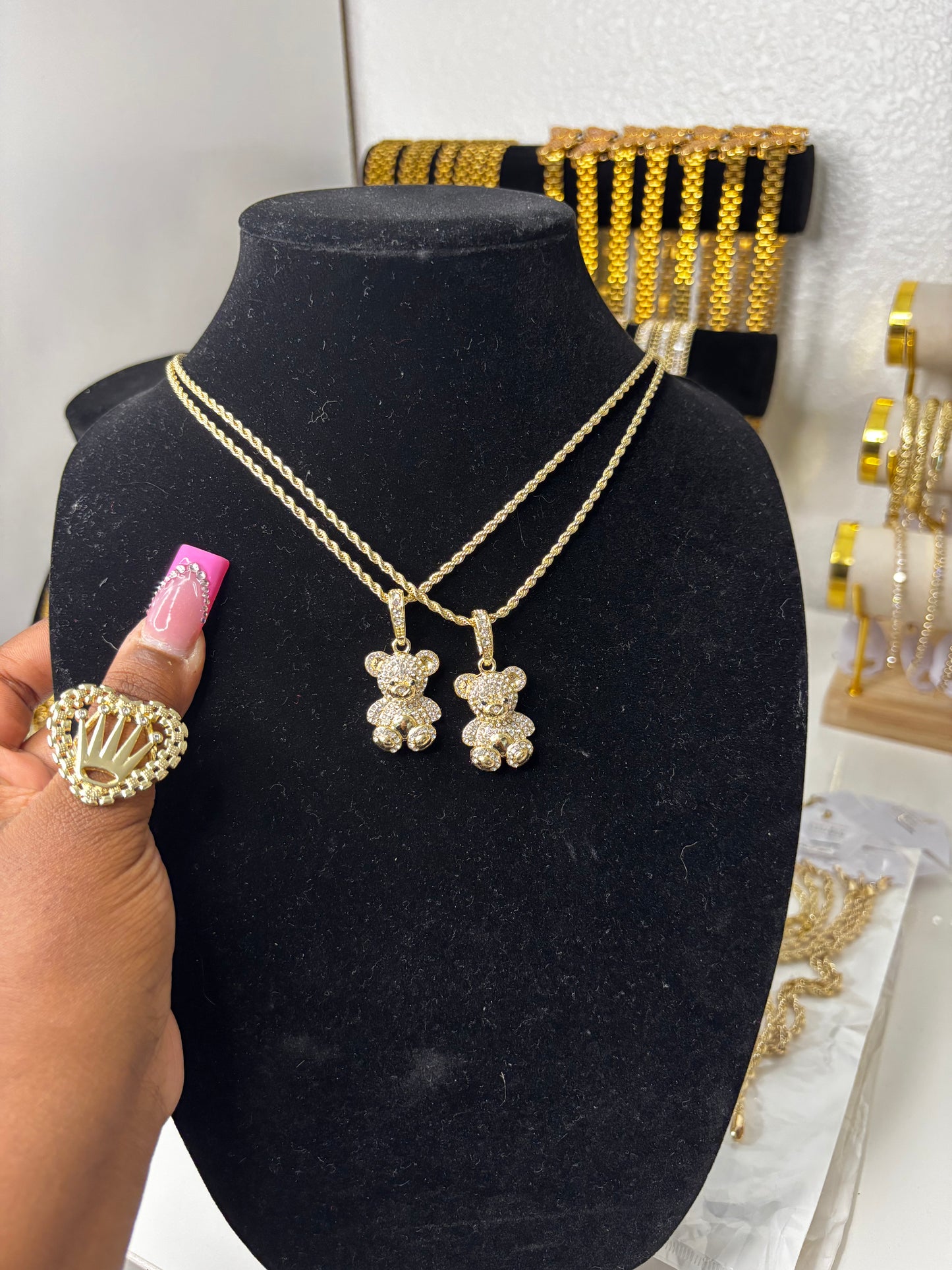 BLING BEAR NECKLACE