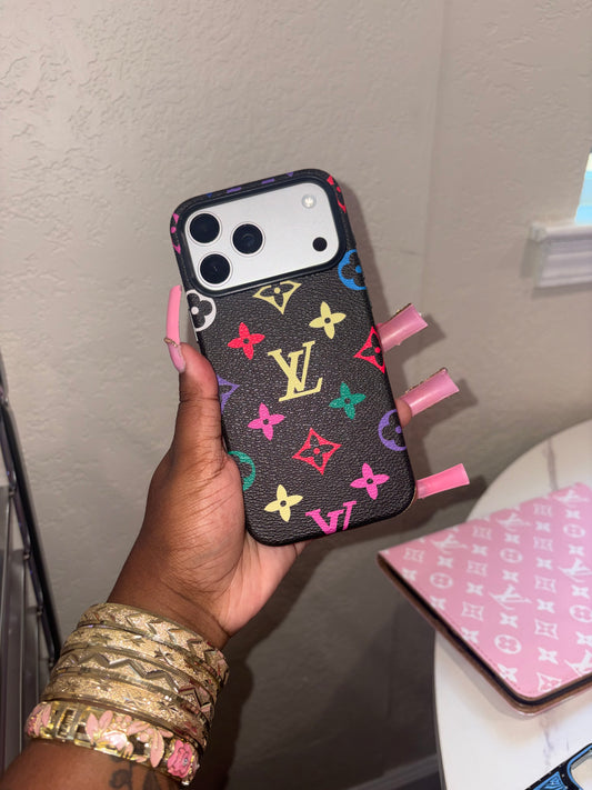 BLACK COLORFUL LV CASE (pre-order)