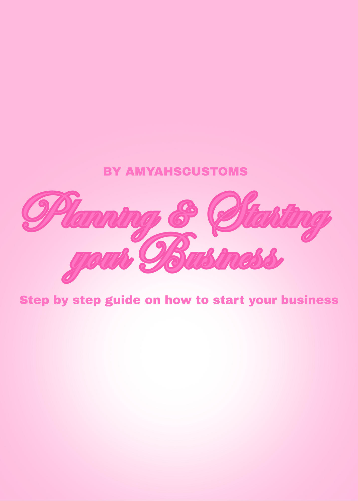 PLANNING AND STARTING YOUR BUSINESS EBOOK