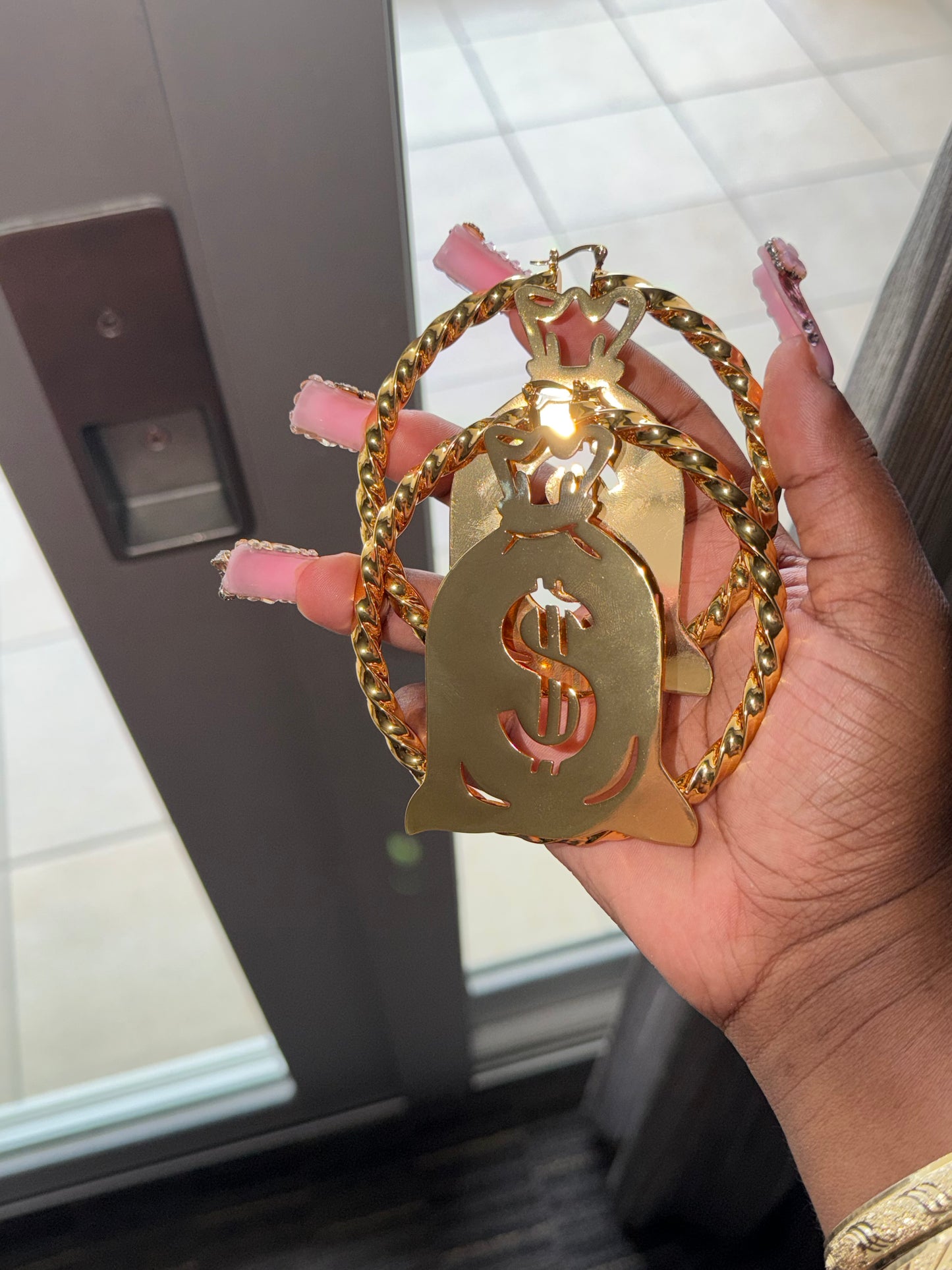MONEYBAG HOOPS (style 2)