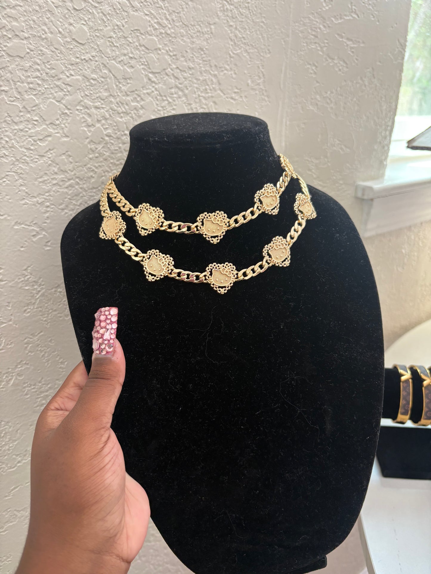 MULTI HK HEART ROLEX NECKLACE