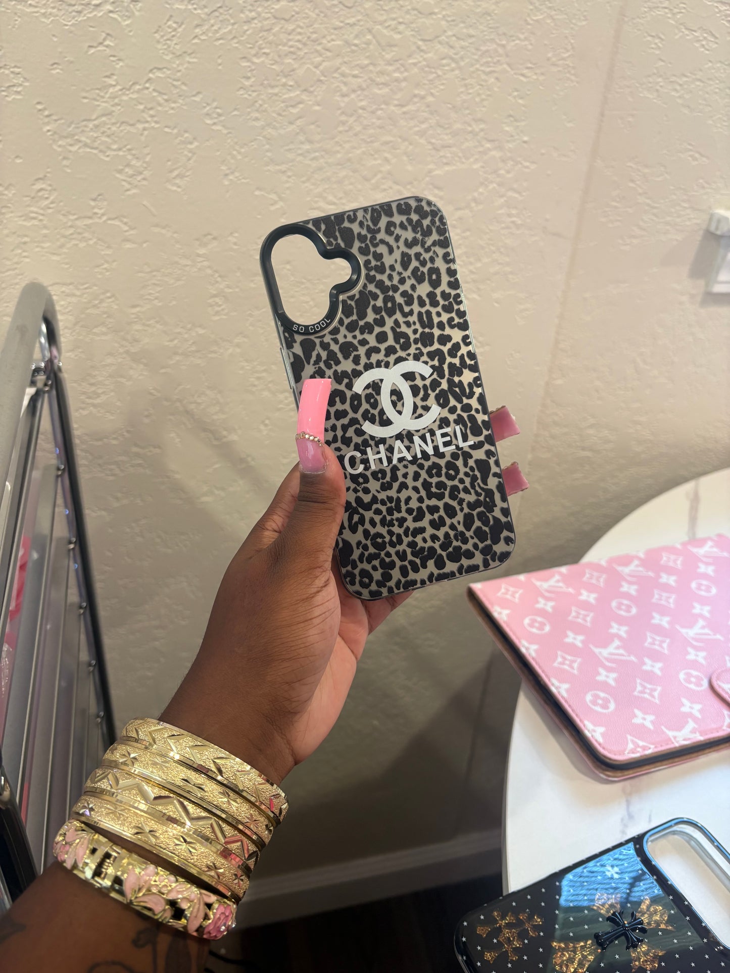 BLACK CHEETAH CHANEL CASE (pre-order)