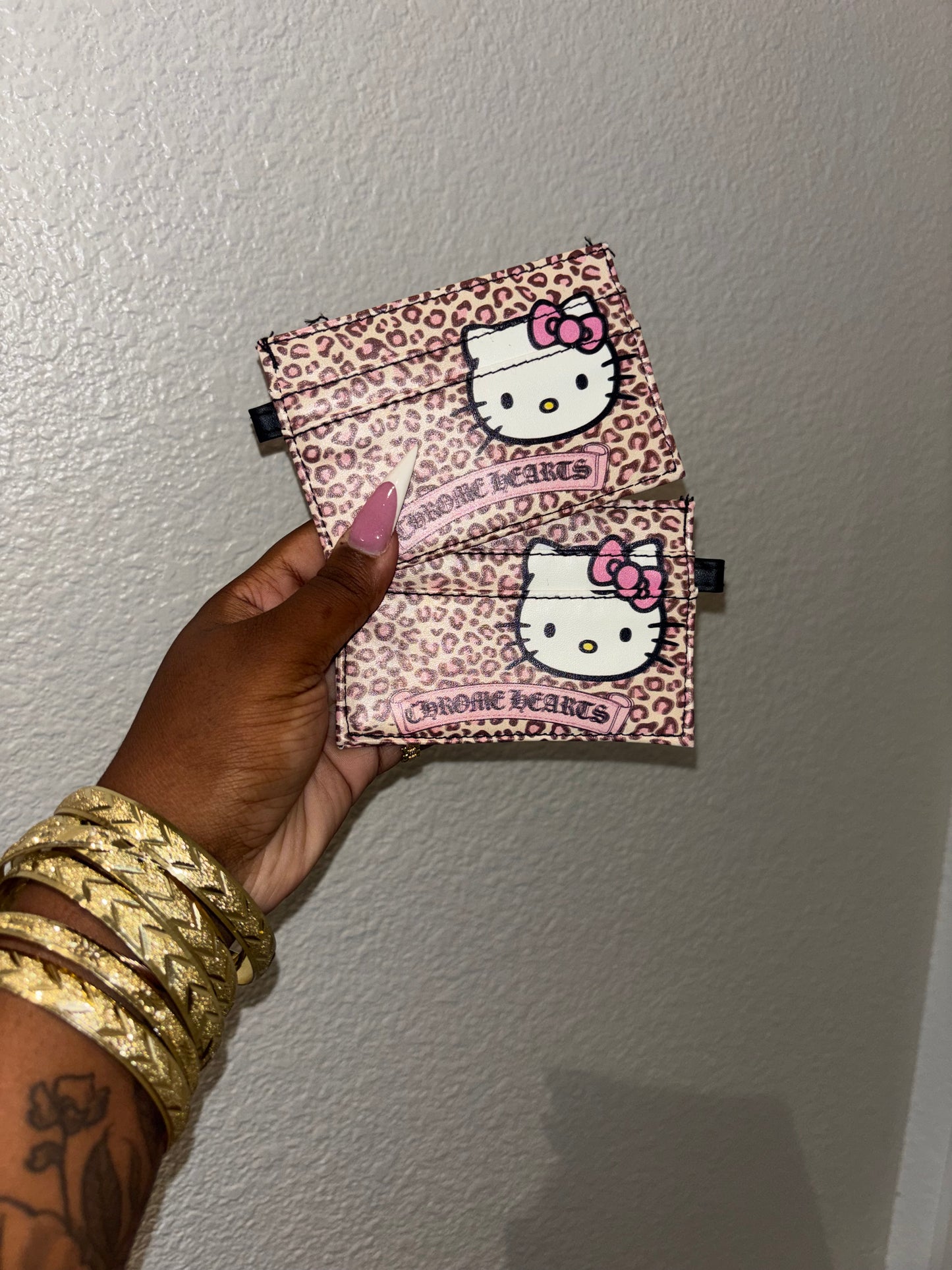 PINK LEOPARD PRINT HK CARDHOLDER