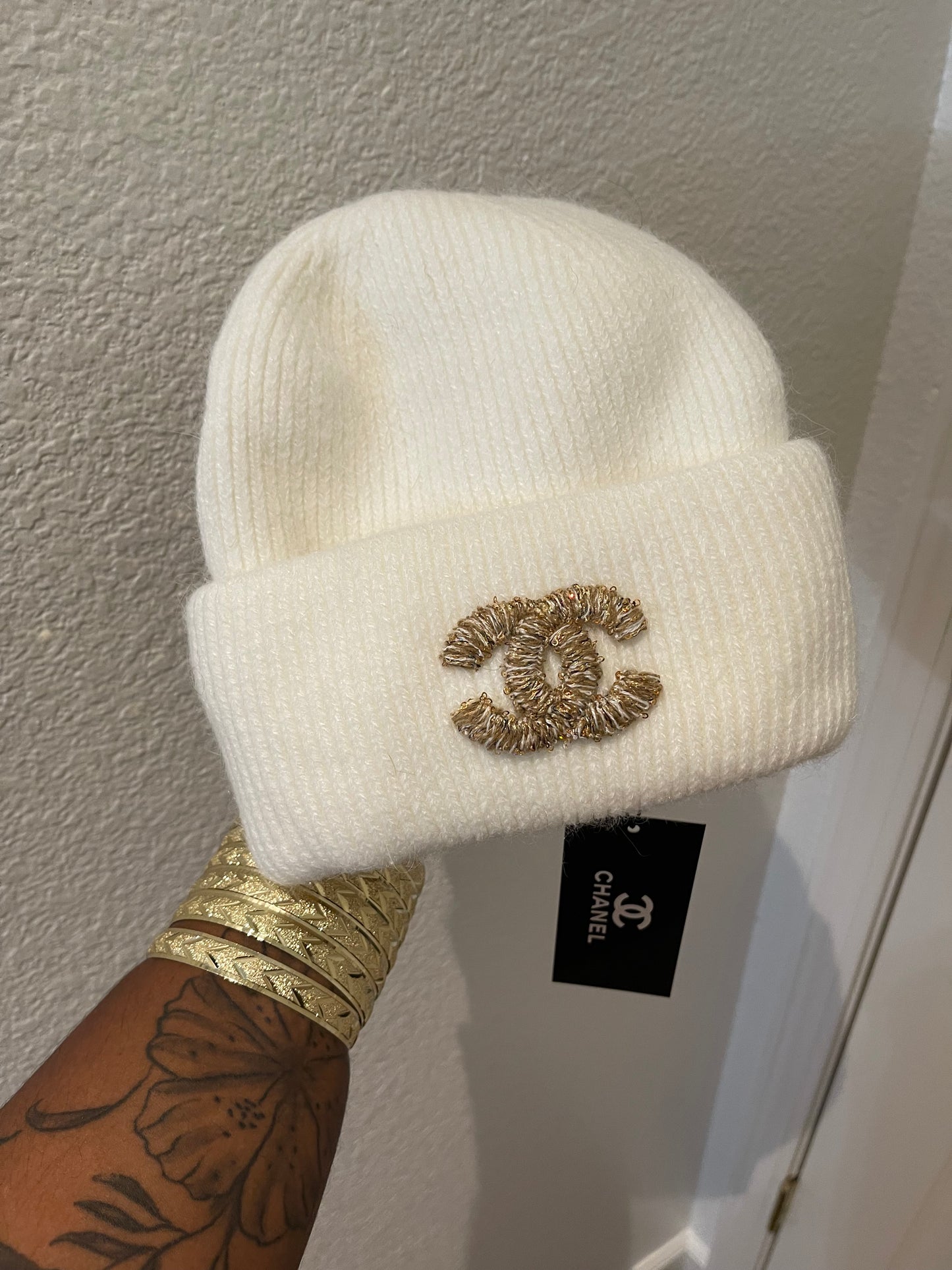 CREAM CC BEANIE (pre-order)