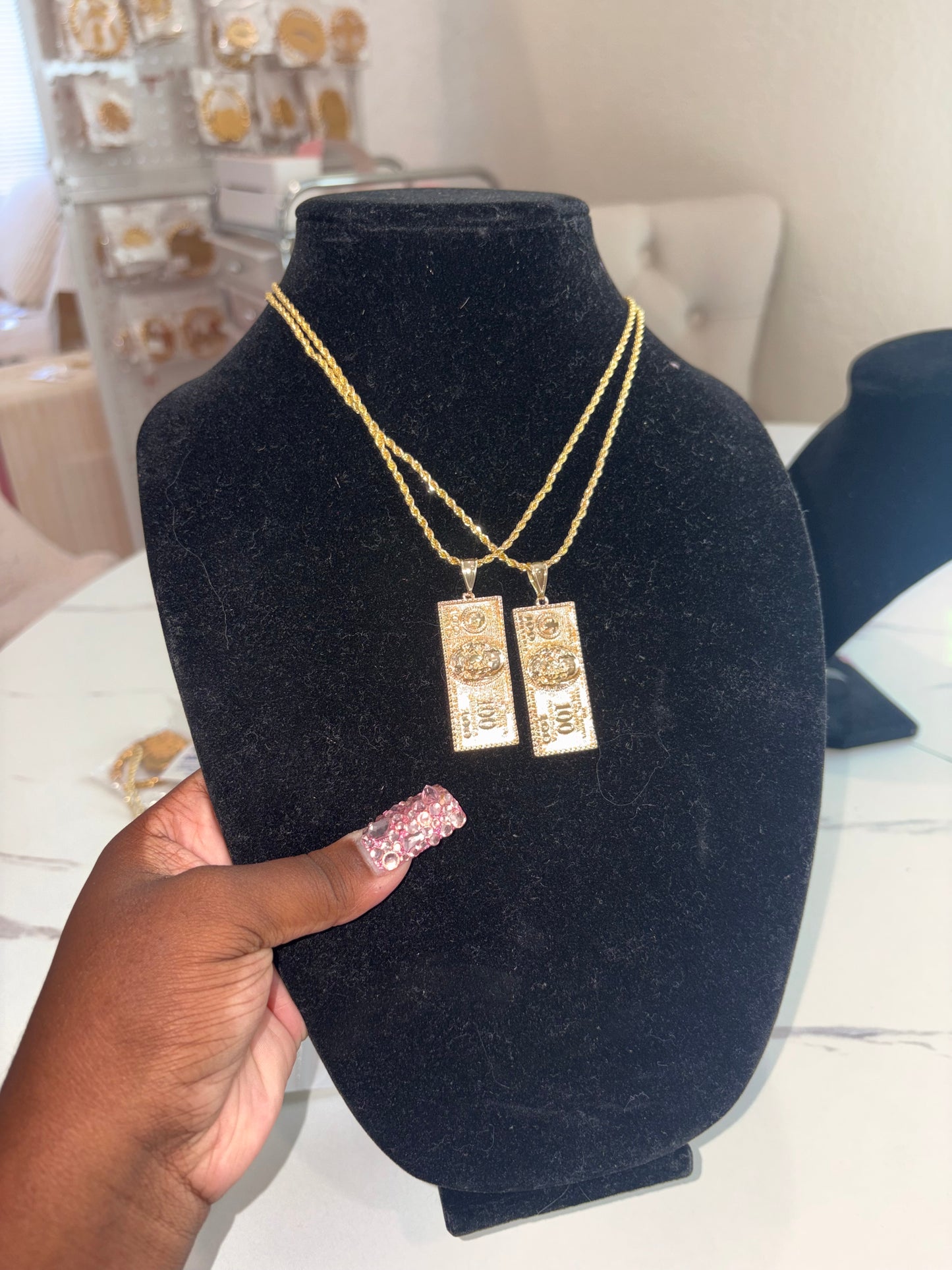 MONEY BILL NECKLACE