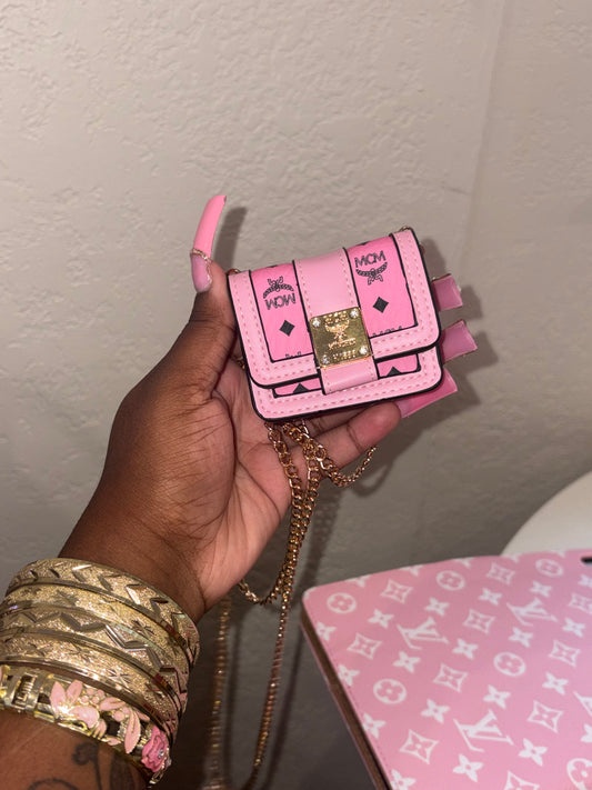 PINK MCM AIRPOD CASE (pre-order)