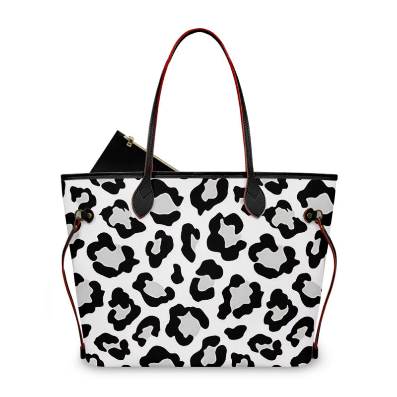 BLACK & WHITE CHEETAH TOTE BAG (pre-order)