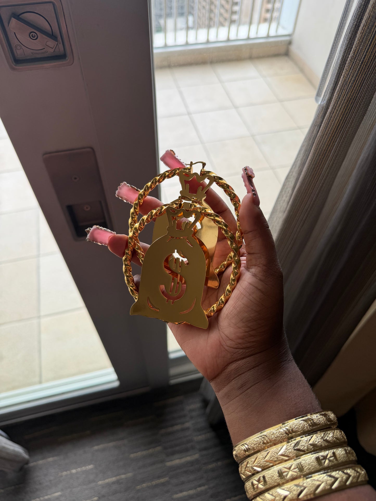 MONEYBAG HOOPS (style 2)
