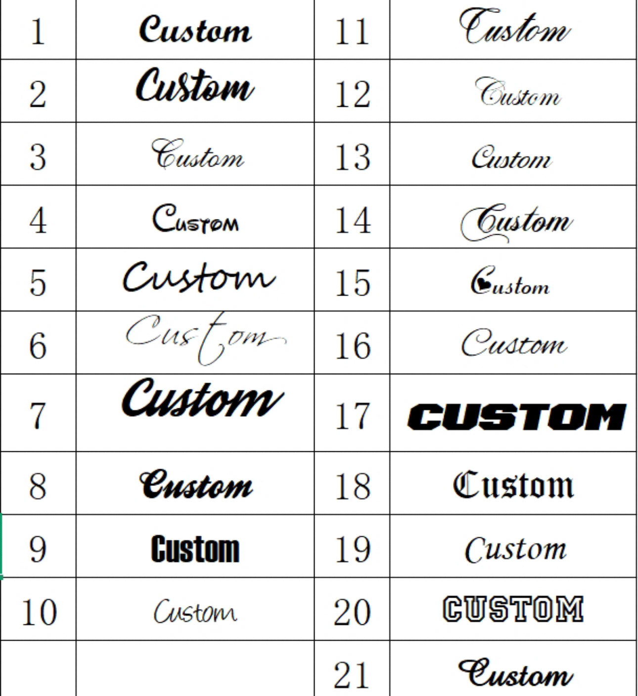 CUSTOM NAME HOOPS (open heart)