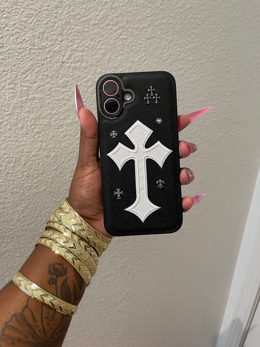 BLACK & WHITE CHROME HEART CASE (pre-order)