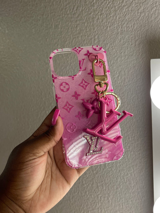 PINK LV KEYCHAIN CASES
