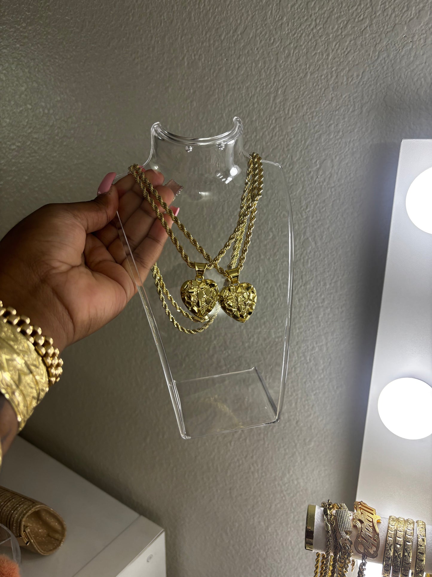 LARGE HEART NUGGET NECKLACE