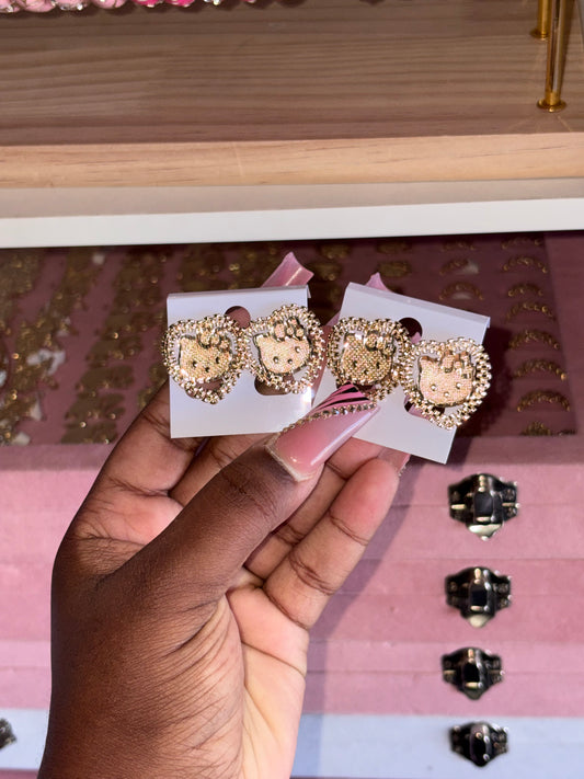 HK HEART ROLEX STUDS