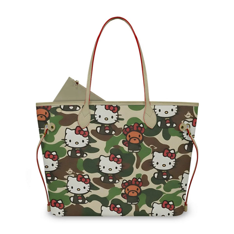 HELLO KITTY GREEN BAPE TOTE BAG (pre-order)
