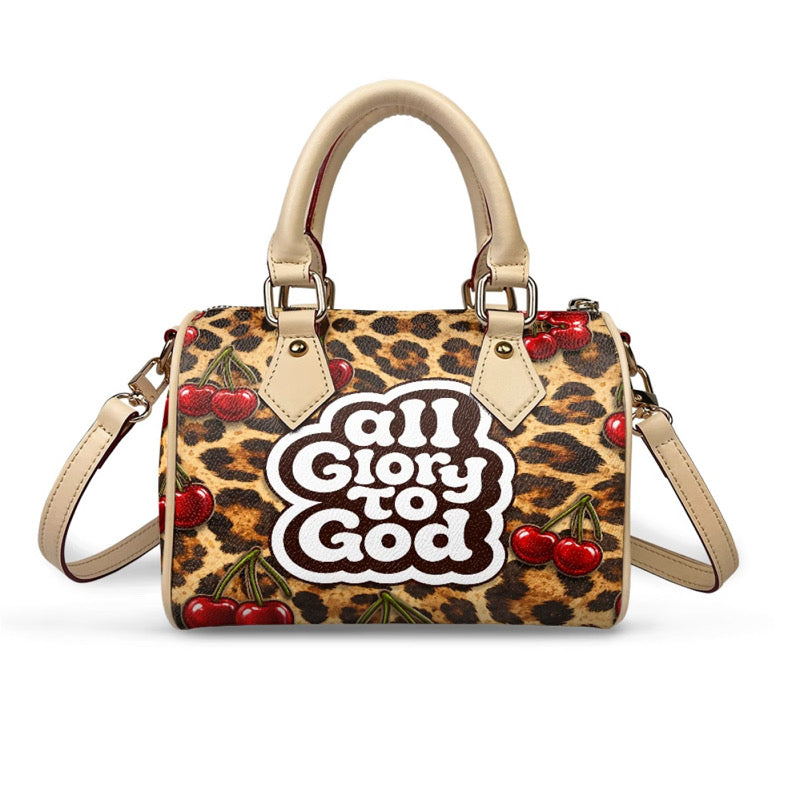 ALL GLORY TO GOD CHERRY PURSE (pre-order)
