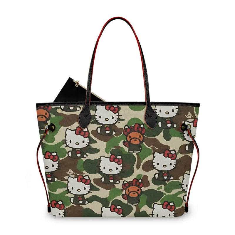 HELLO KITTY GREEN BAPE TOTE BAG (pre-order)