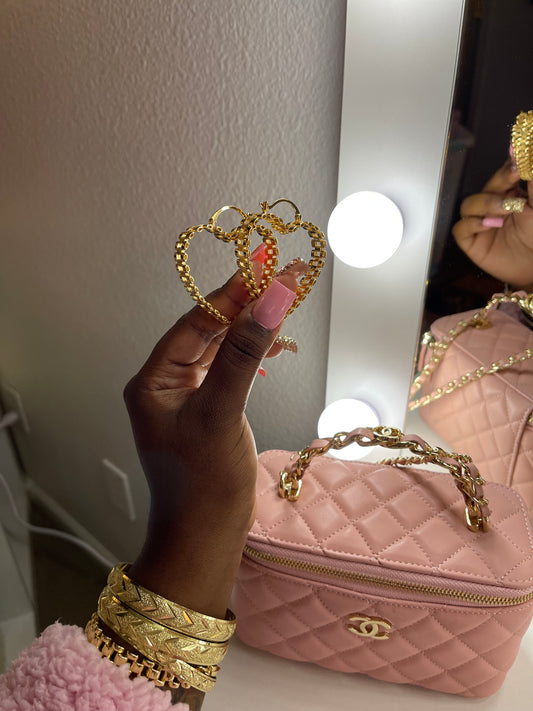 50MM HEART ROLEX HOOPS