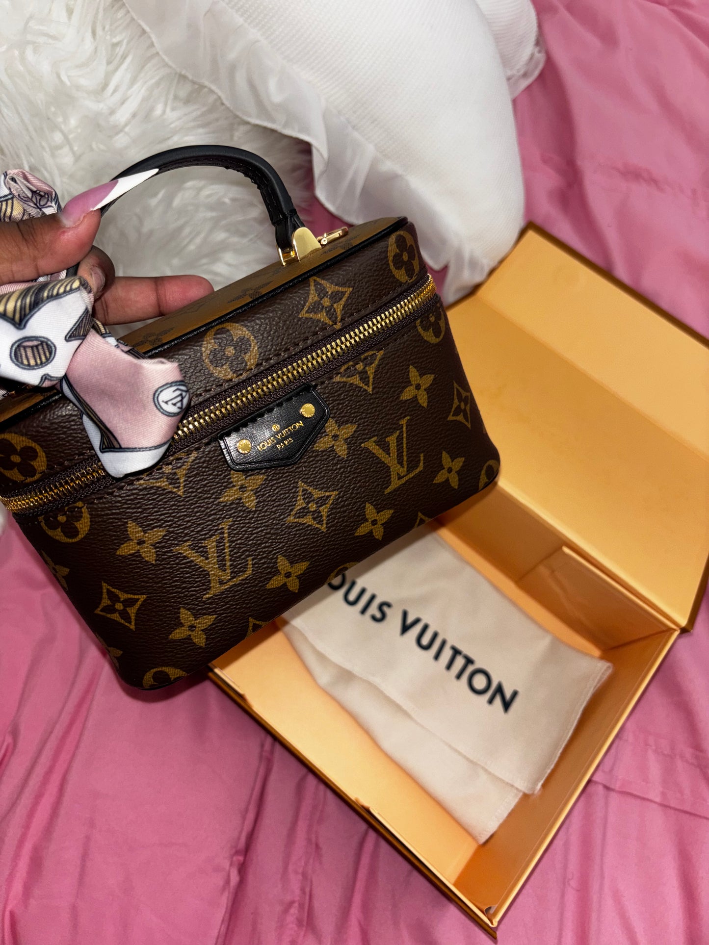 BROWN LV MAKEUP BAG/PURSE (pre-order)