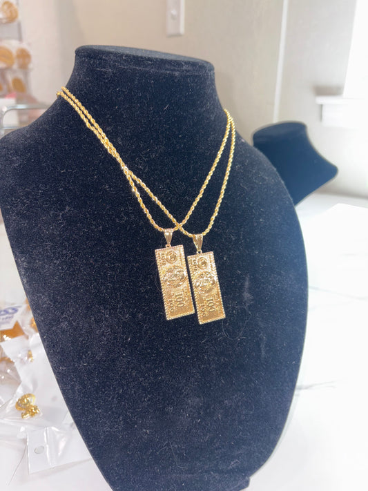MONEY BILL NECKLACE