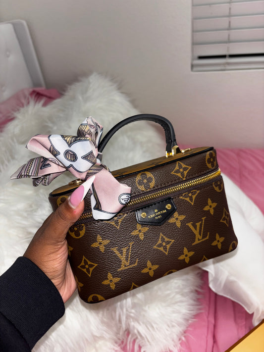 BROWN LV MAKEUP BAG/PURSE (pre-order)