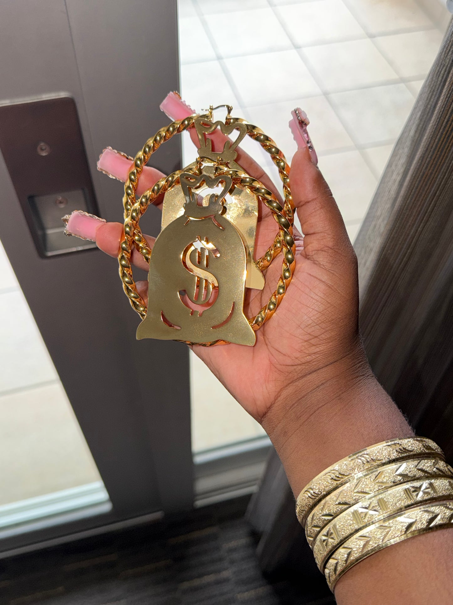 MONEYBAG HOOPS (style 2)