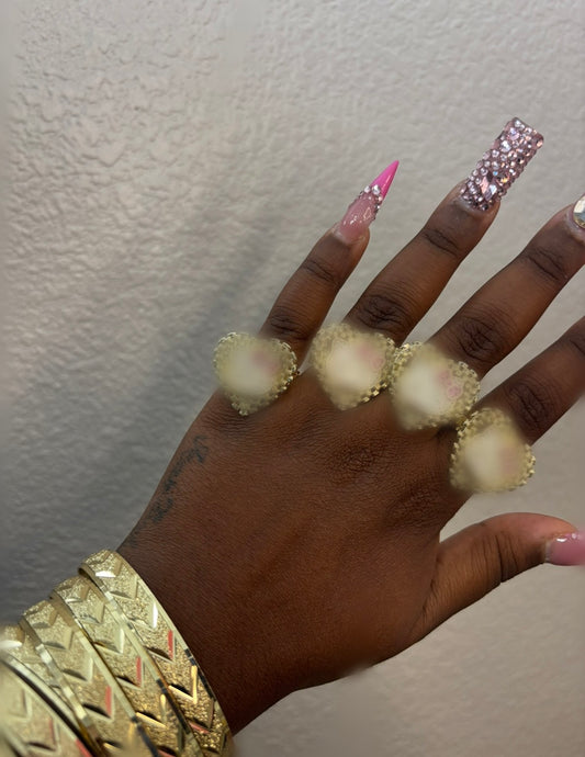PINK BOW ICON RING