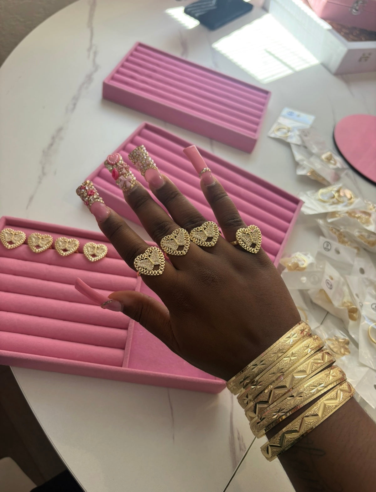 BUTTERFLY HEART ROLLIE RING