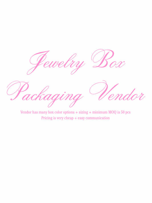 JEWELRY BOX PACKAGING VENDOR