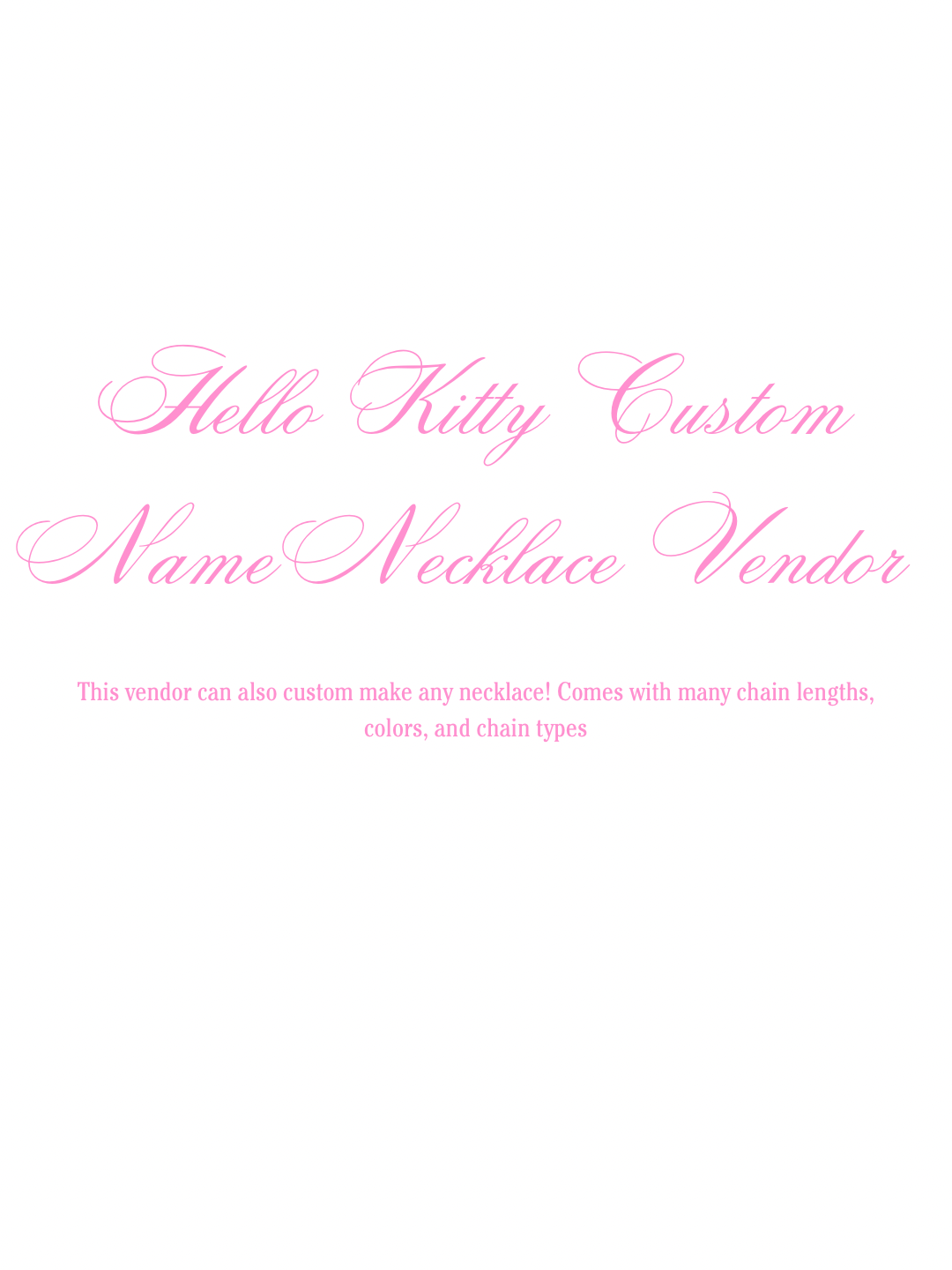 HK CUSTOM NAME NECKLACE VENDOR