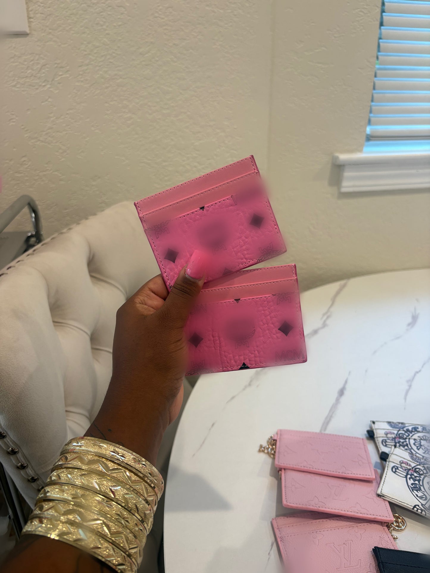 HOT PINK LUXE CARD HOLDER