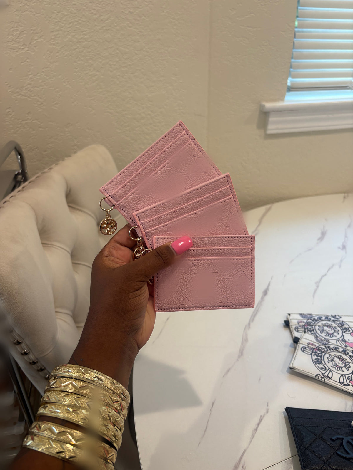 ALL PINK LUXE CARD HOLDER