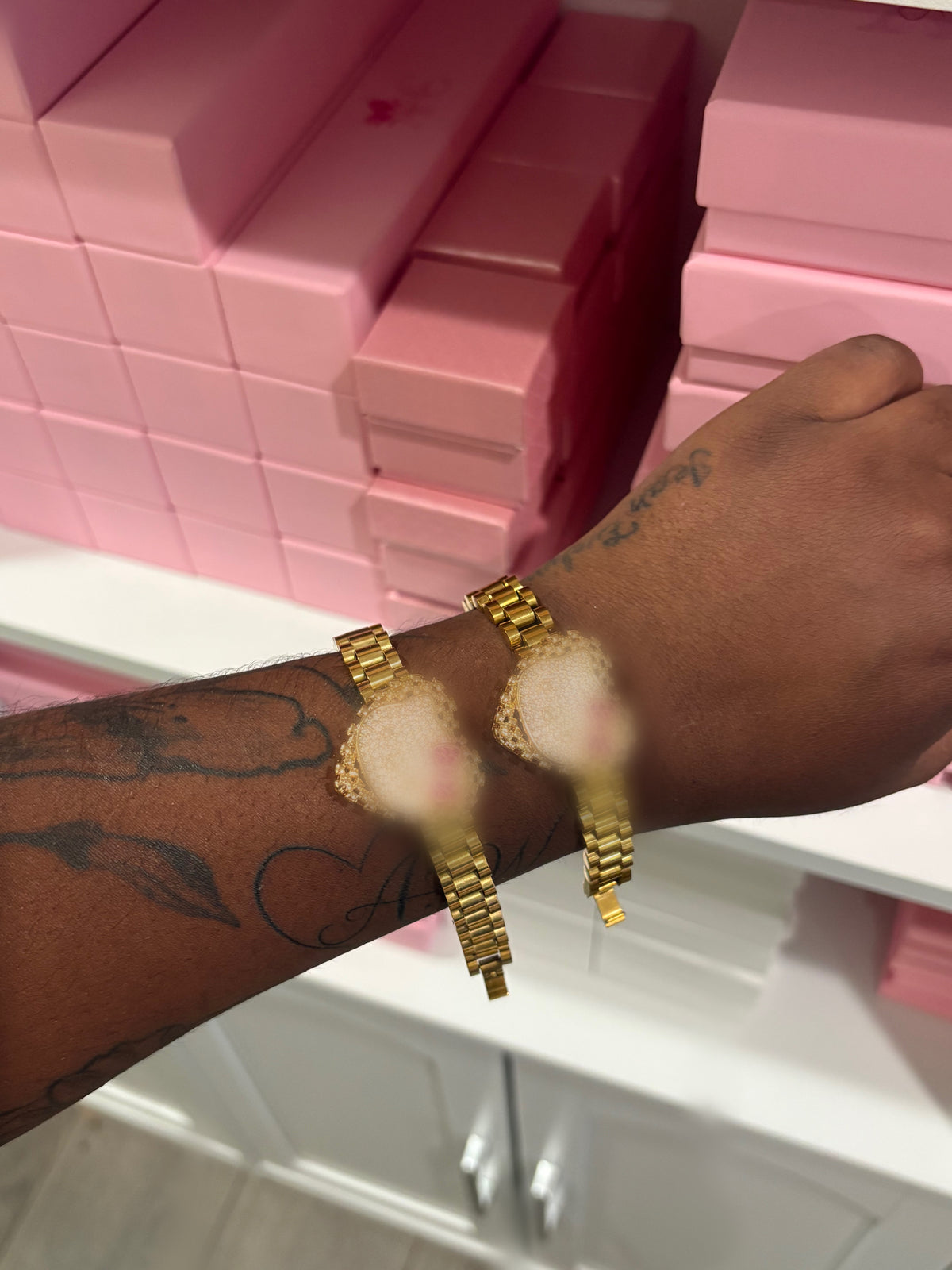 ICON PINK BOW ROLLIE BRACELET