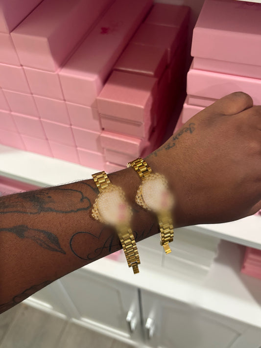 ICON PINK BOW ROLLIE BRACELET