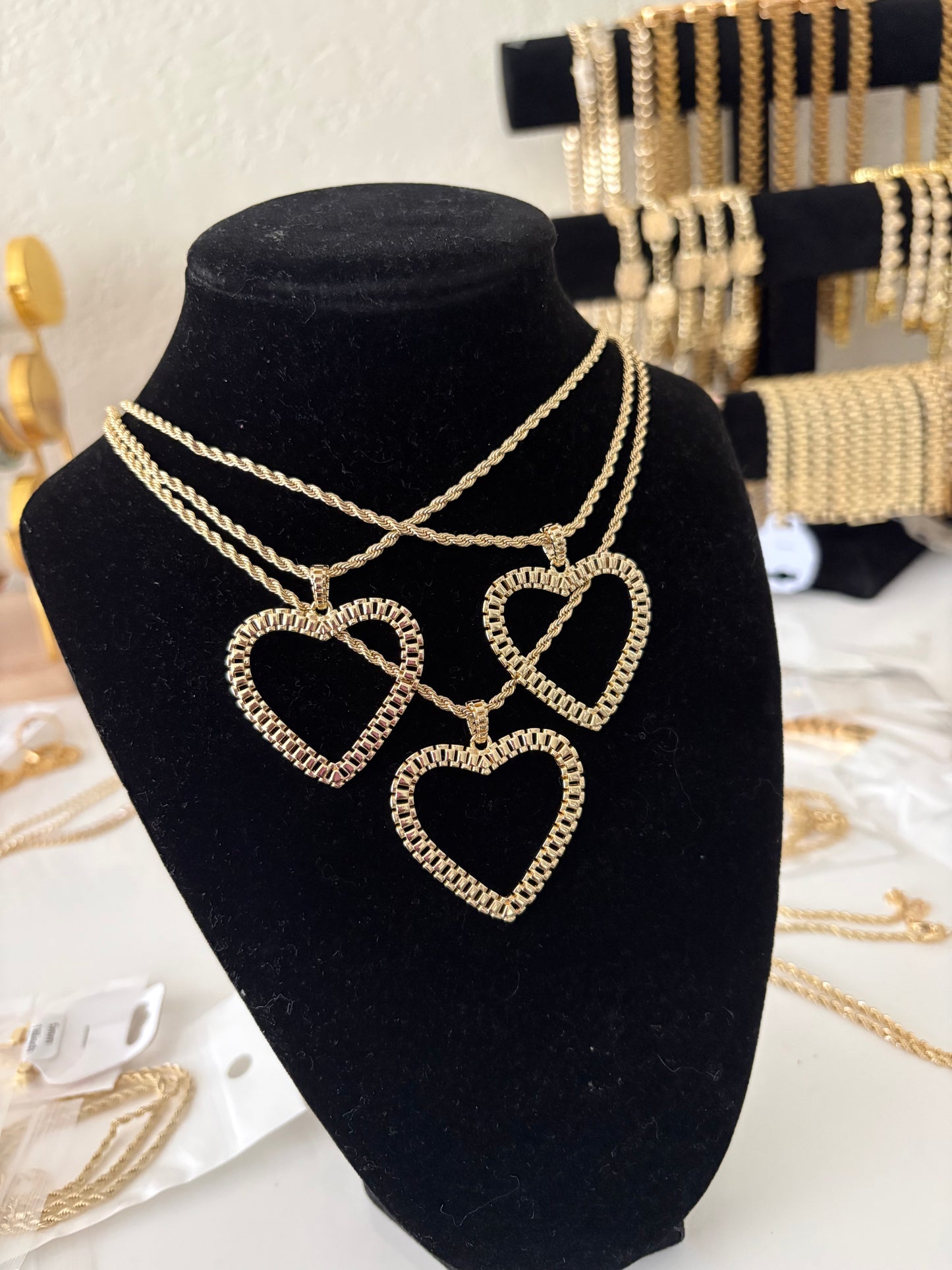 LARGE HEART ROLEX NECKLACE