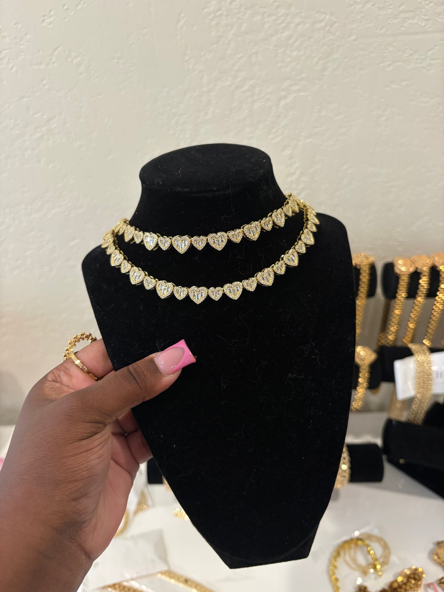 BLING HEART CHOKER