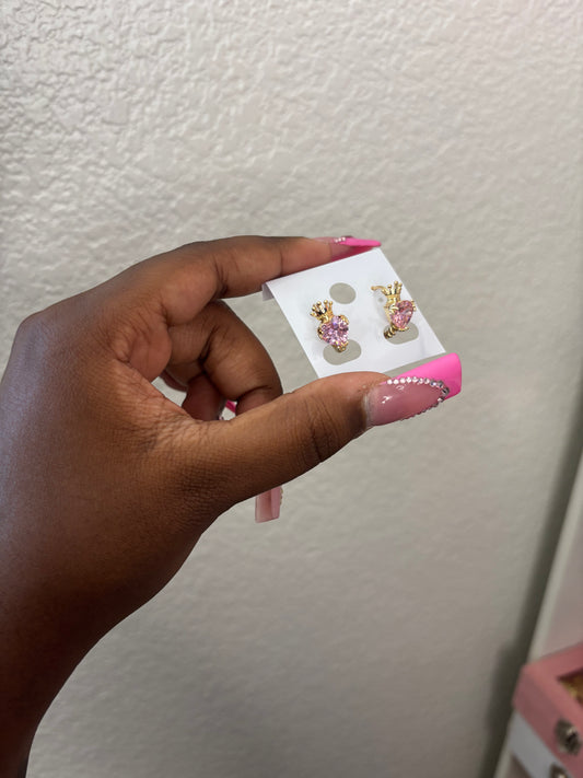 CROWN HEART STUDS