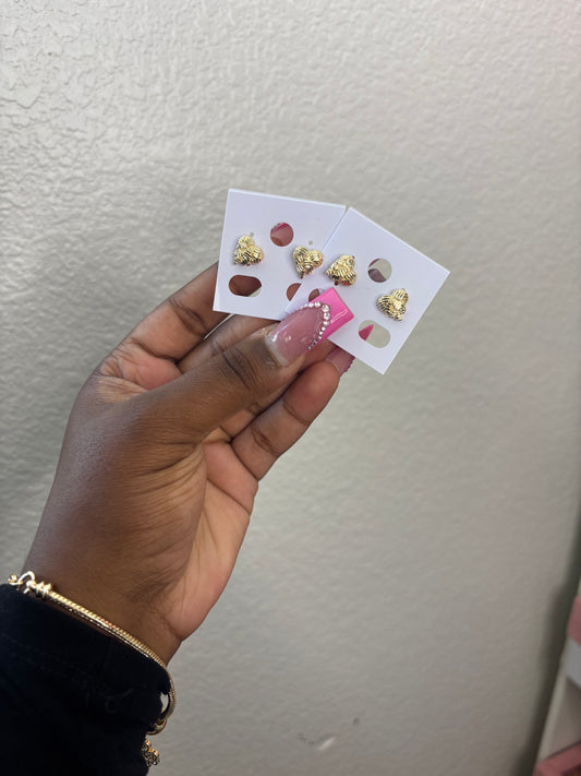 HEART NUGGET EARRINGS